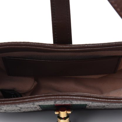 Gucci GG Supreme Monogram Azalea Calfskin Web Mini Jackie 1961 Hobo Beige Ebony Brown Sugar 5 of 11