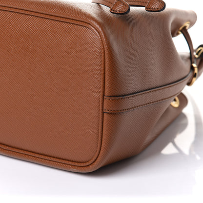 Prada Saffiano Cuir Bucket Bag Cognac 7 of 11