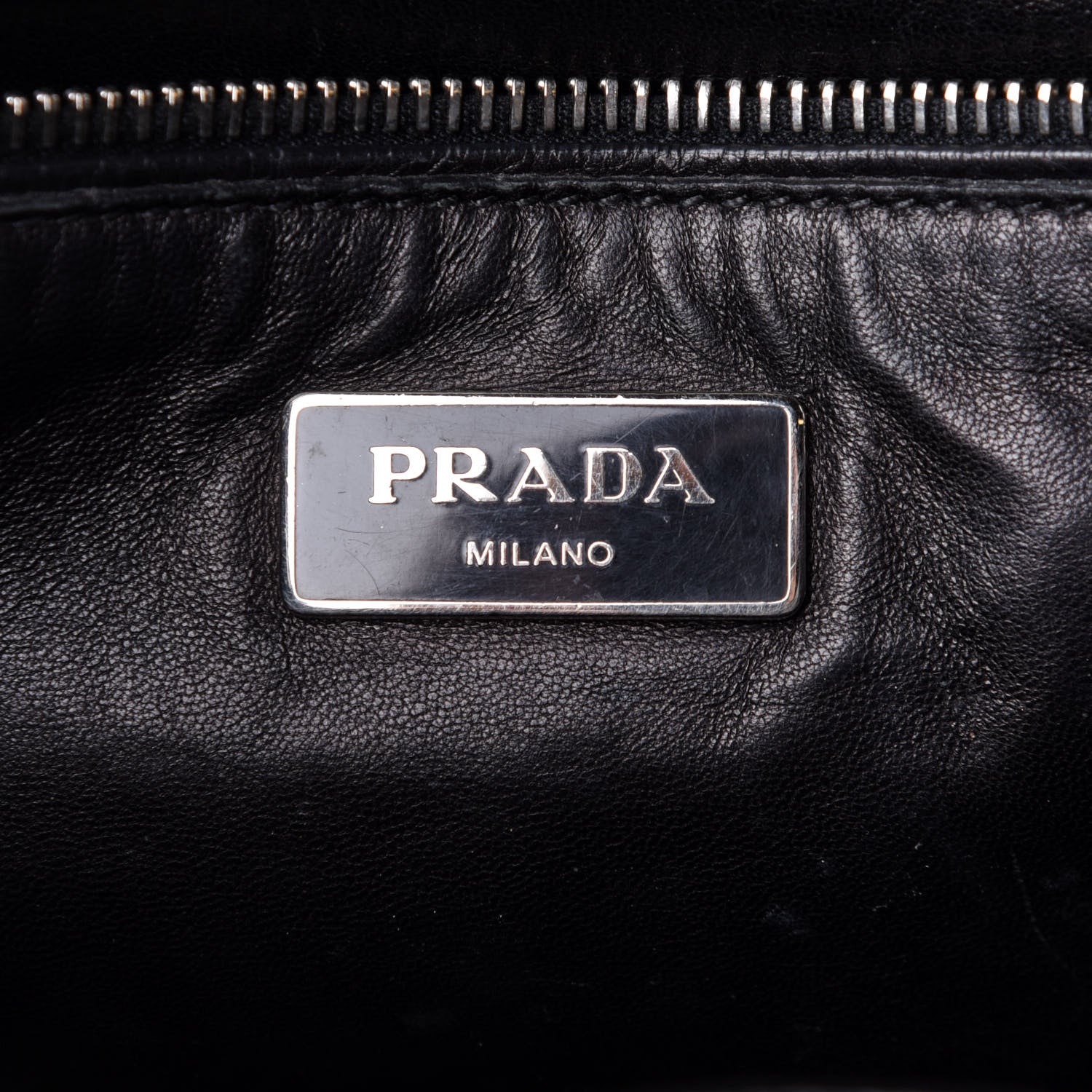 Prada Glace Calf Twin Pocket Tote Black 6 of 13