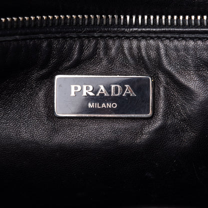 Prada Glace Calf Twin Pocket Tote Black 6 of 13