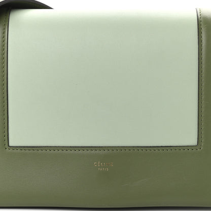 Celine Shiny Smooth Calfskin Medium Frame Shoulder Bag Olive Pastel Green 8 of 13