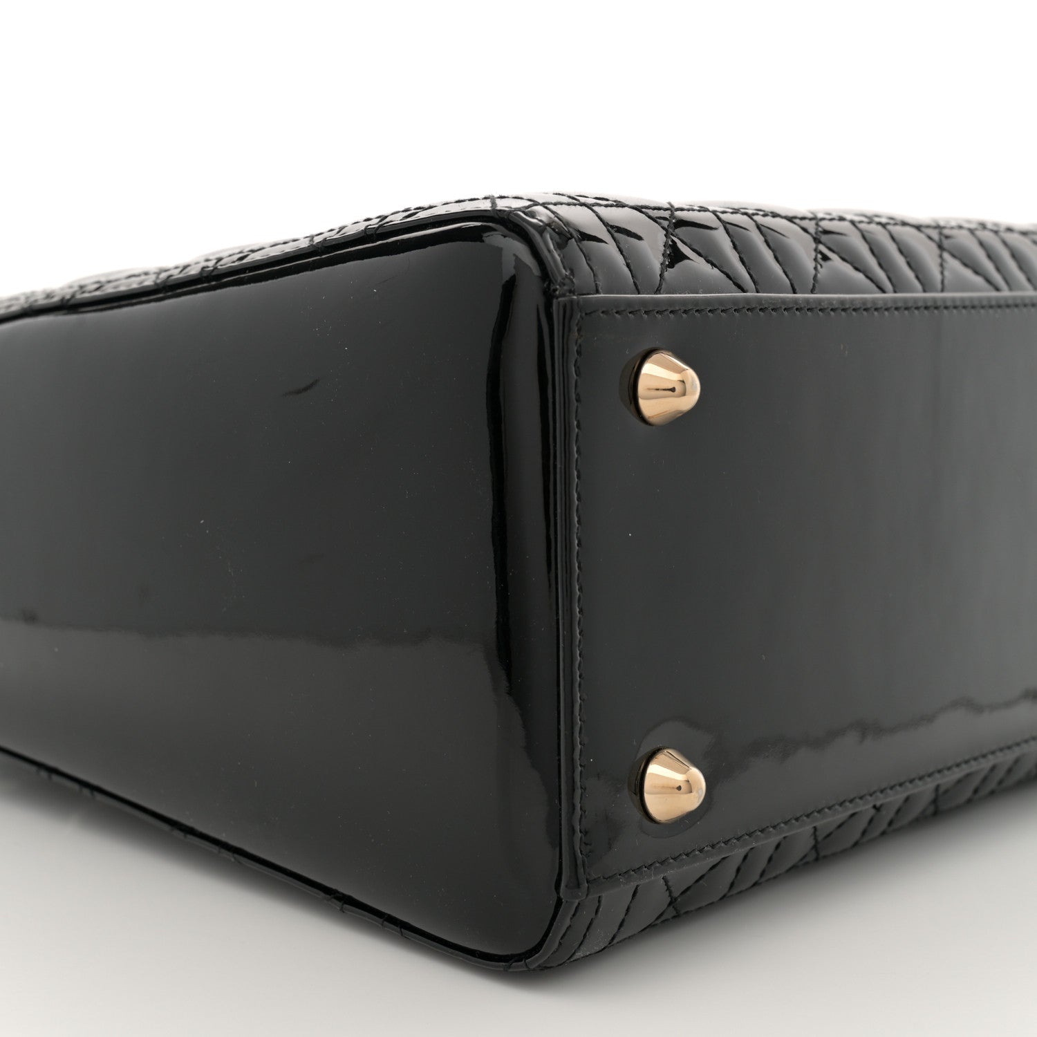 Christian Dior Patent Cannage Large Lady Dior Black 9 of 11