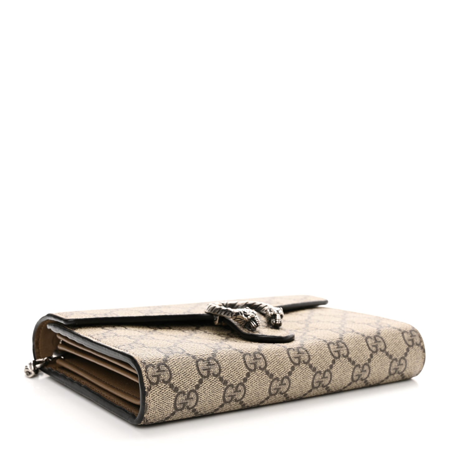 GG Supreme Monogram Mini Dionysus Chain Wallet Beige Taupe