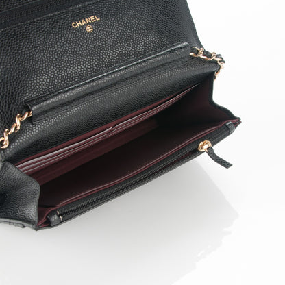 Chanel Caviar Quilted Wallet On Chain WOC Black 6 of 8