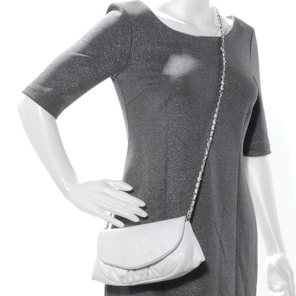 Chanel Caviar Half Moon Wallet On Chain WOC White 2 of 8