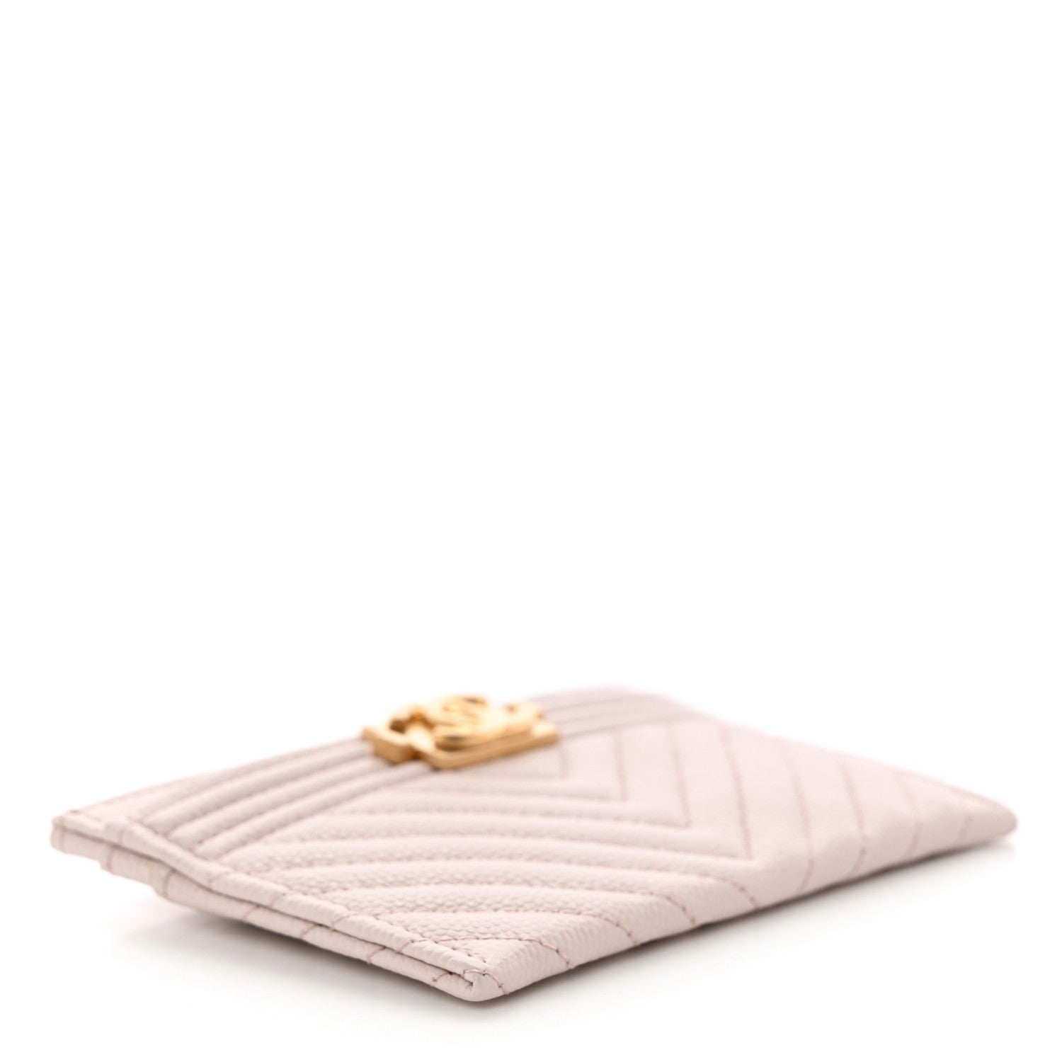 Chanel Caviar Quilted Chevron Boy Card Holder Light Purple 4 of 8