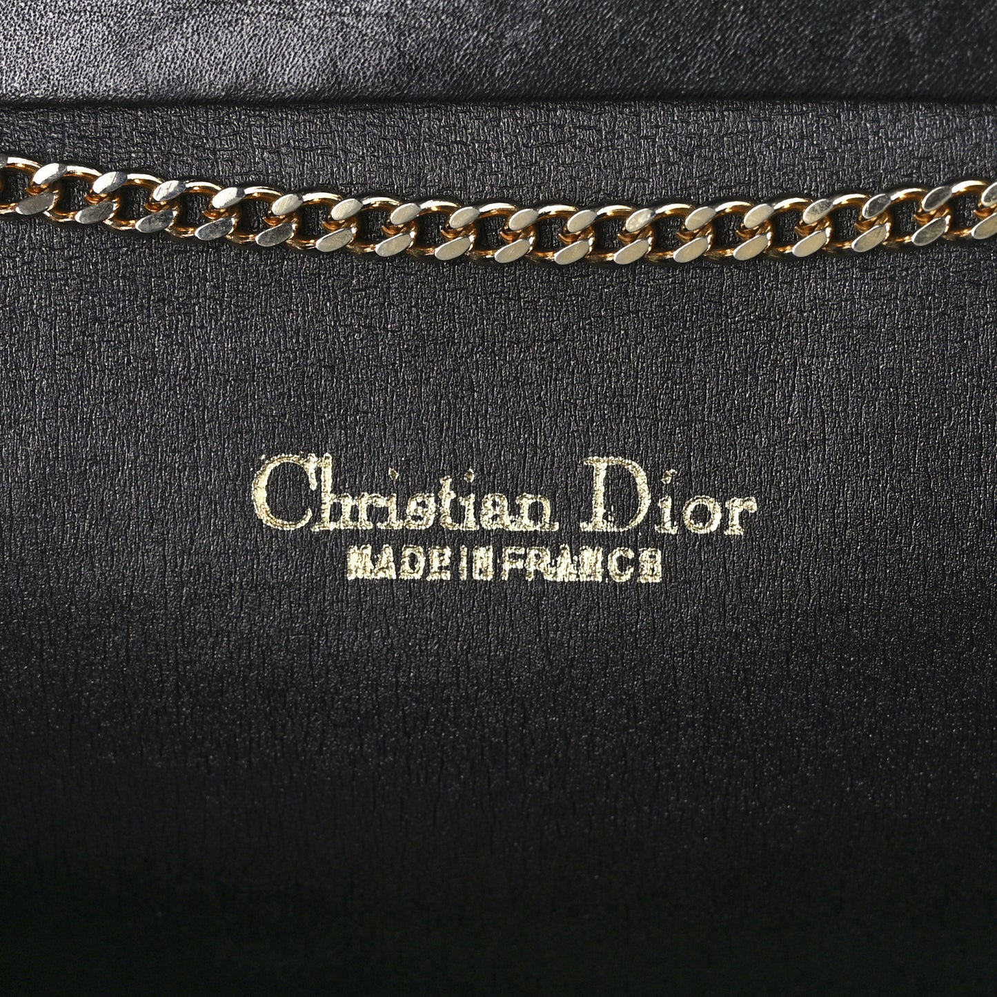 Monogram Chain Flap Black