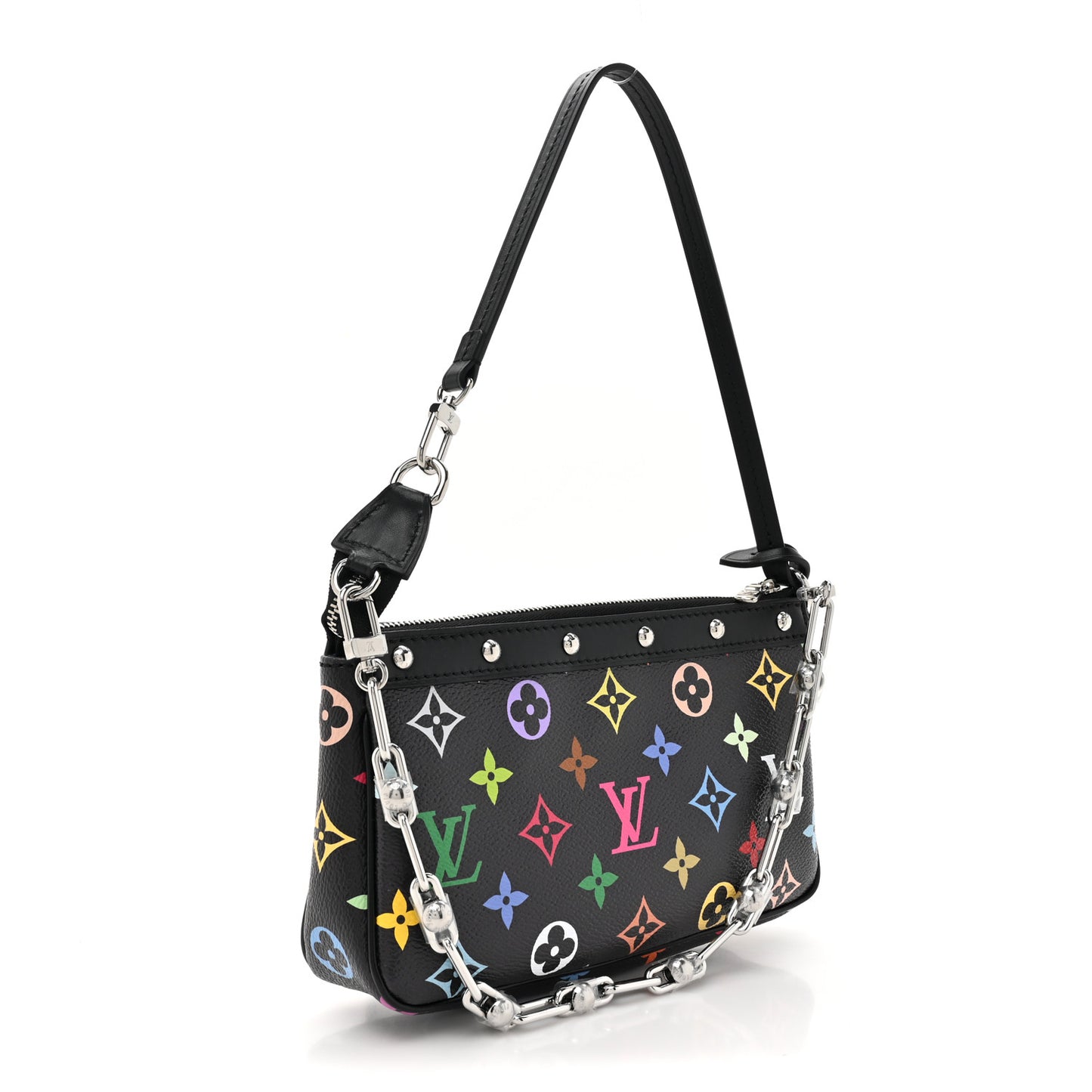 LV X TM Monogram Multicolor Pochette Accessories Black