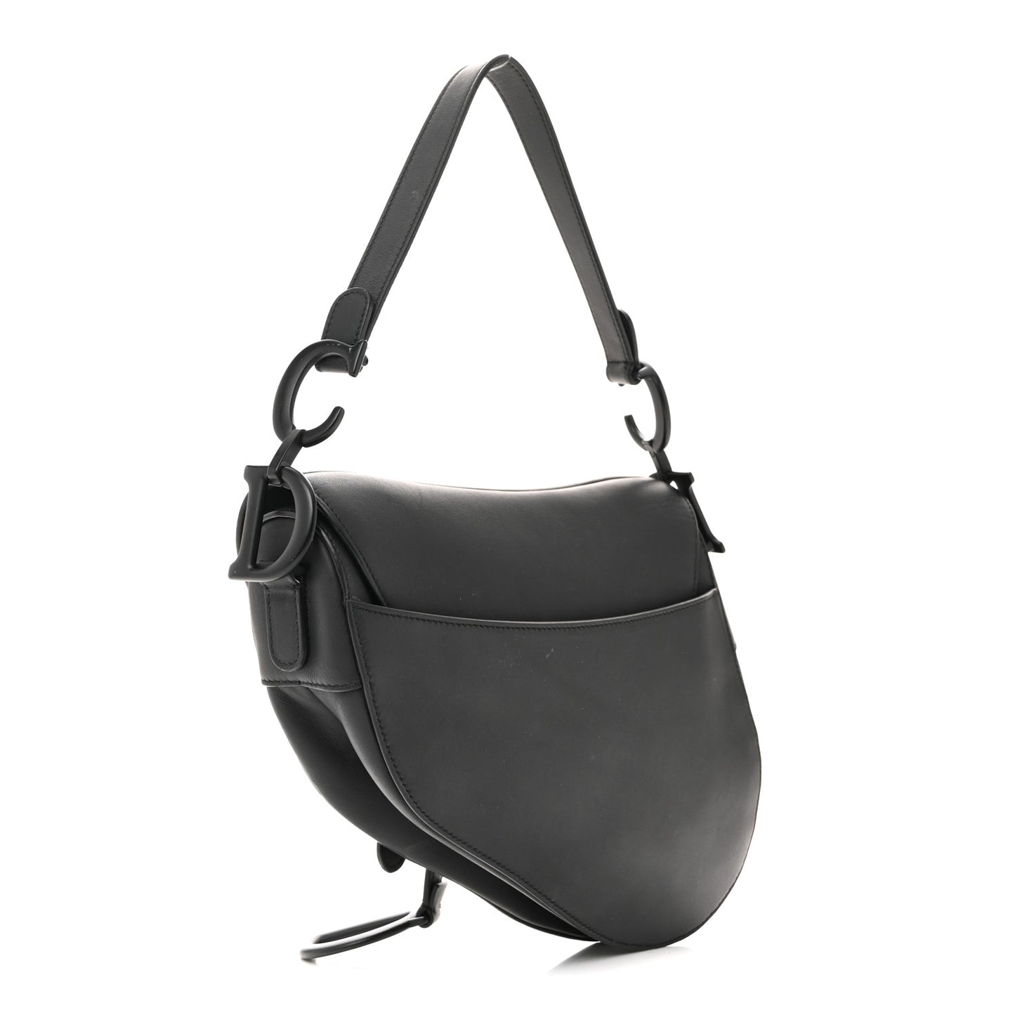 Ultra Matte Calfskin Saddle Bag Black