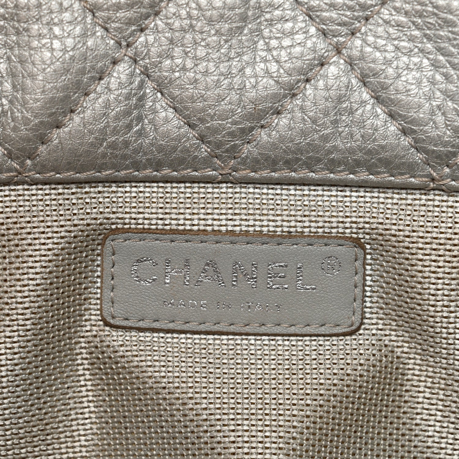 Chanel Metallic Calfskin Quilted XXL Travel Flap Bag Silver 8 of 18