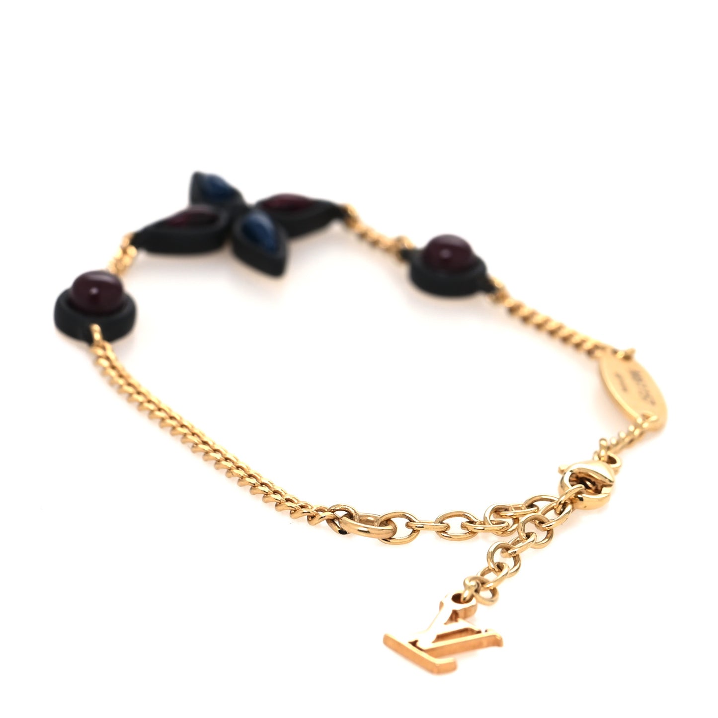 Monogram Bracelet Gold Black