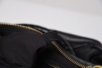 Chloe Lambskin Embroidered Medium Marcie Satchel Black 5 of 12
