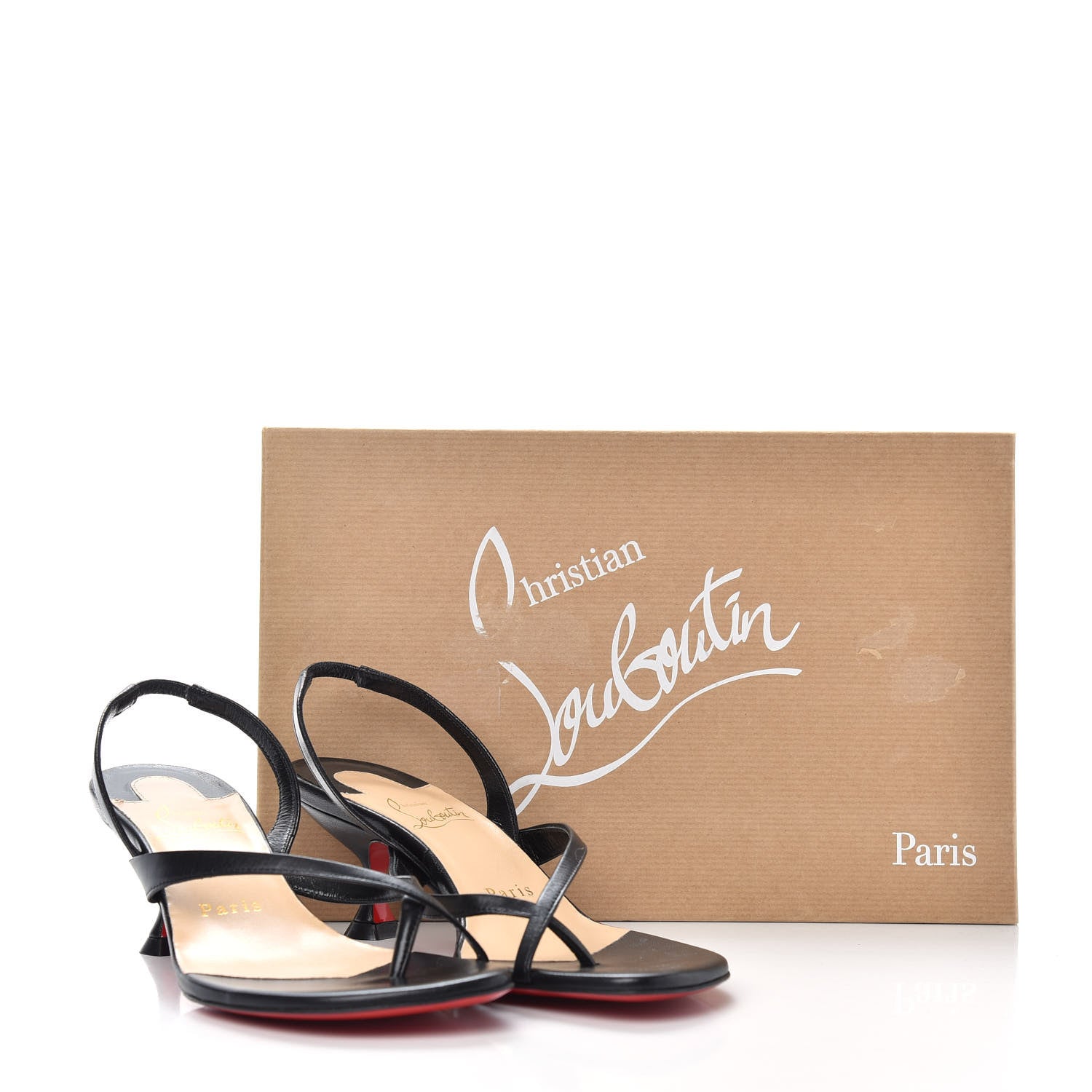 Christian Louboutin Kid Taralita 55 Thong Sandals 36 Black 10 of 10