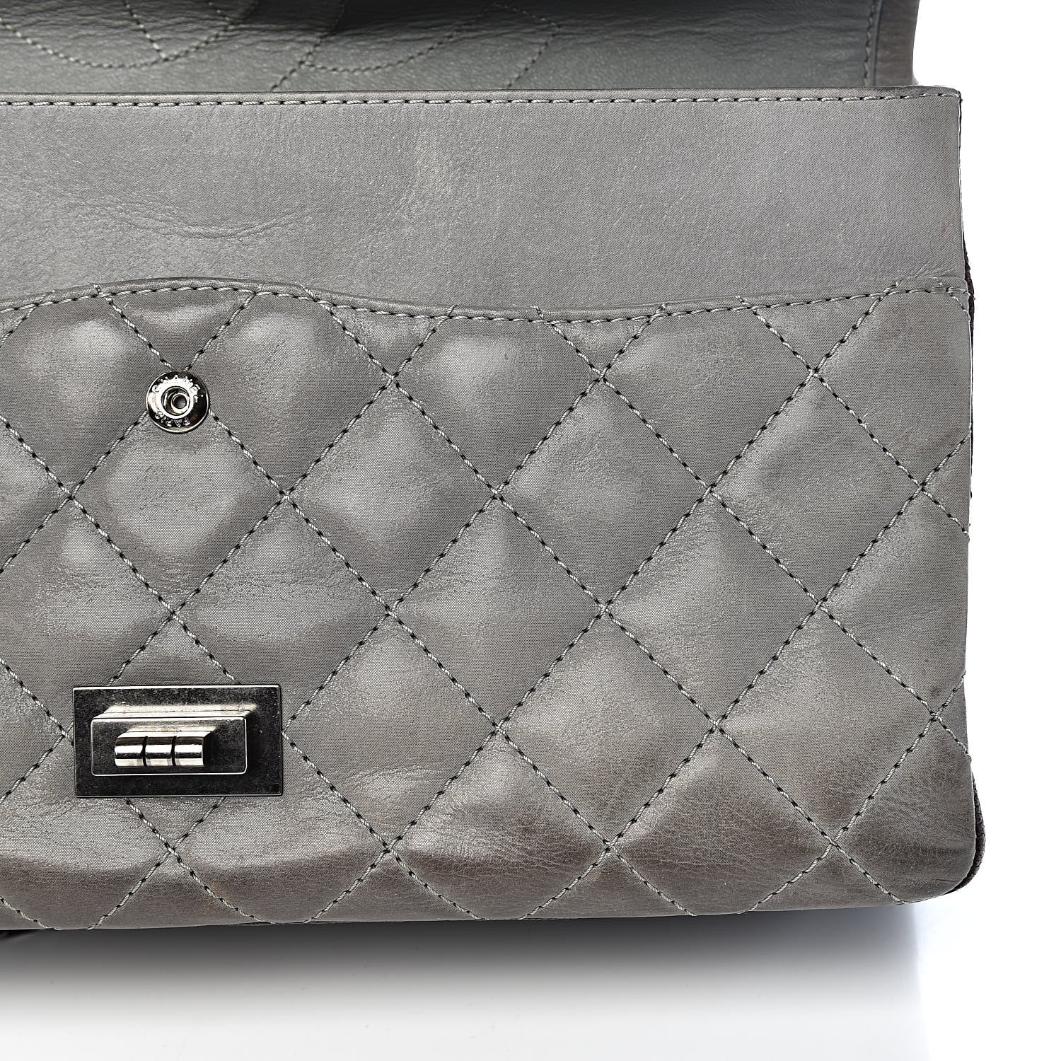Chanel Caviar Iridescent Calfskin 2.55 Reissue 227 Flap Brown Grey 17 of 20