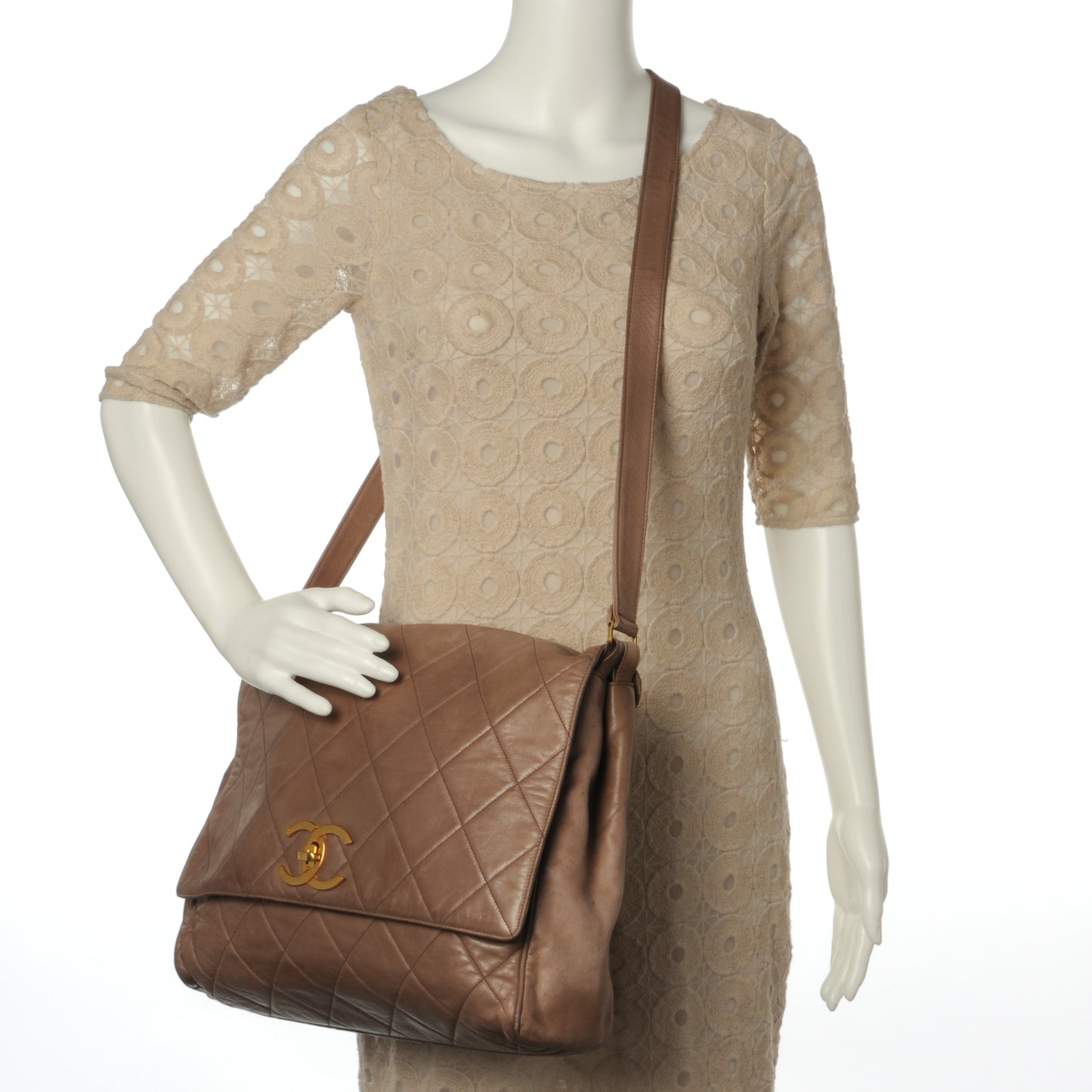 Lambskin Quilted Messenger Flap
