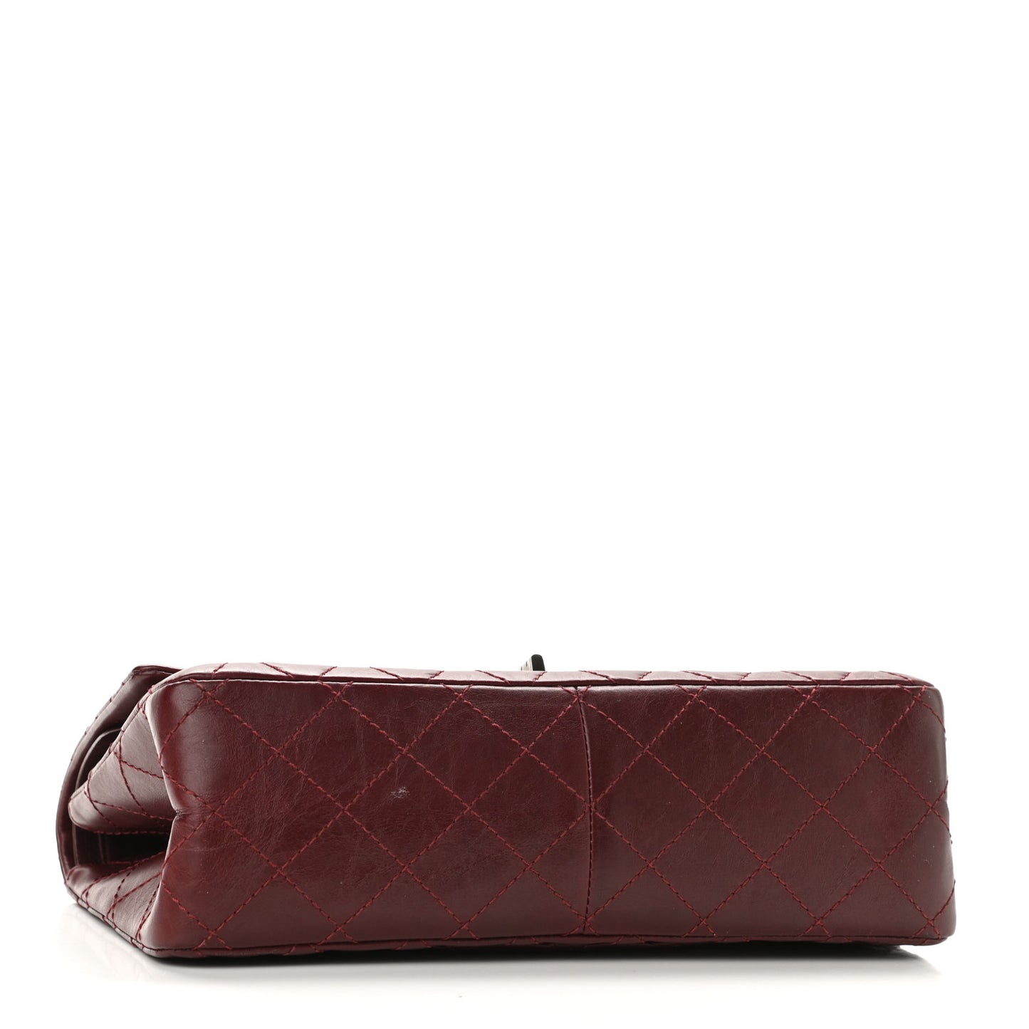 Aged Calfskin Quilted 2.55 Reissue 226 Flap Dark Burgundy