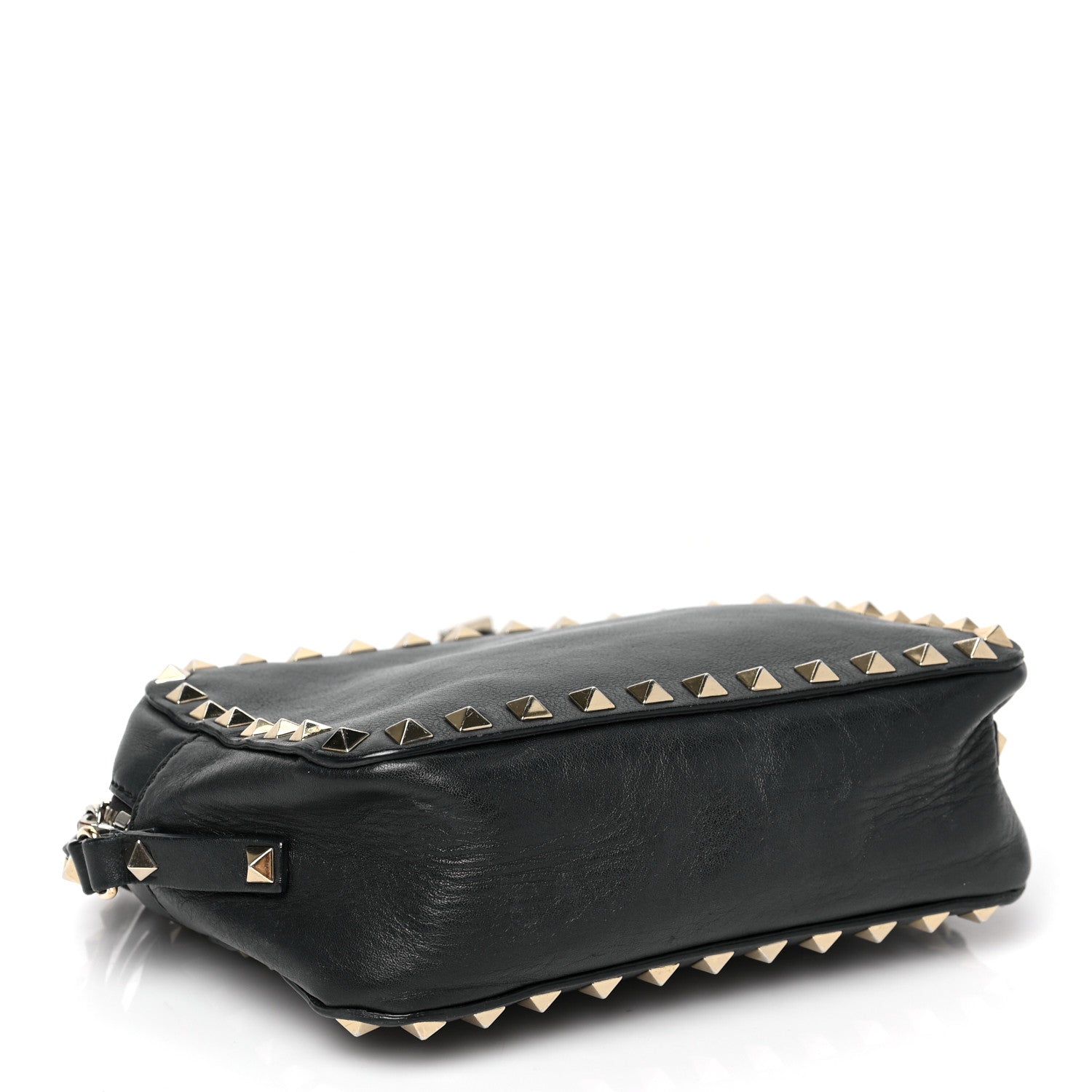 Valentino Garavani Pebbled Calfskin Rockstud Camera Crossbody Bag Black 4 of 8