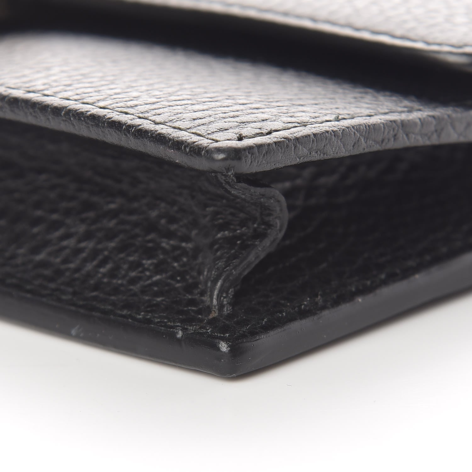 Gucci Dollar Calfskin Interlocking G Chain Wallet Black 10 of 12