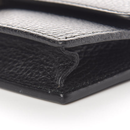 Gucci Dollar Calfskin Interlocking G Chain Wallet Black 10 of 12