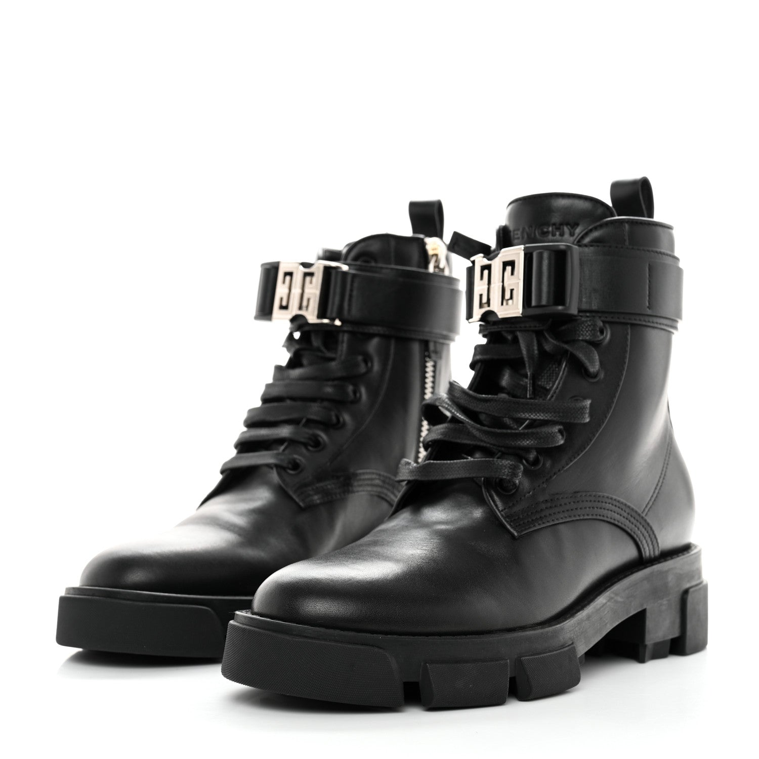 Givenchy Calfskin Combat Boots 38 Black 3 of 9