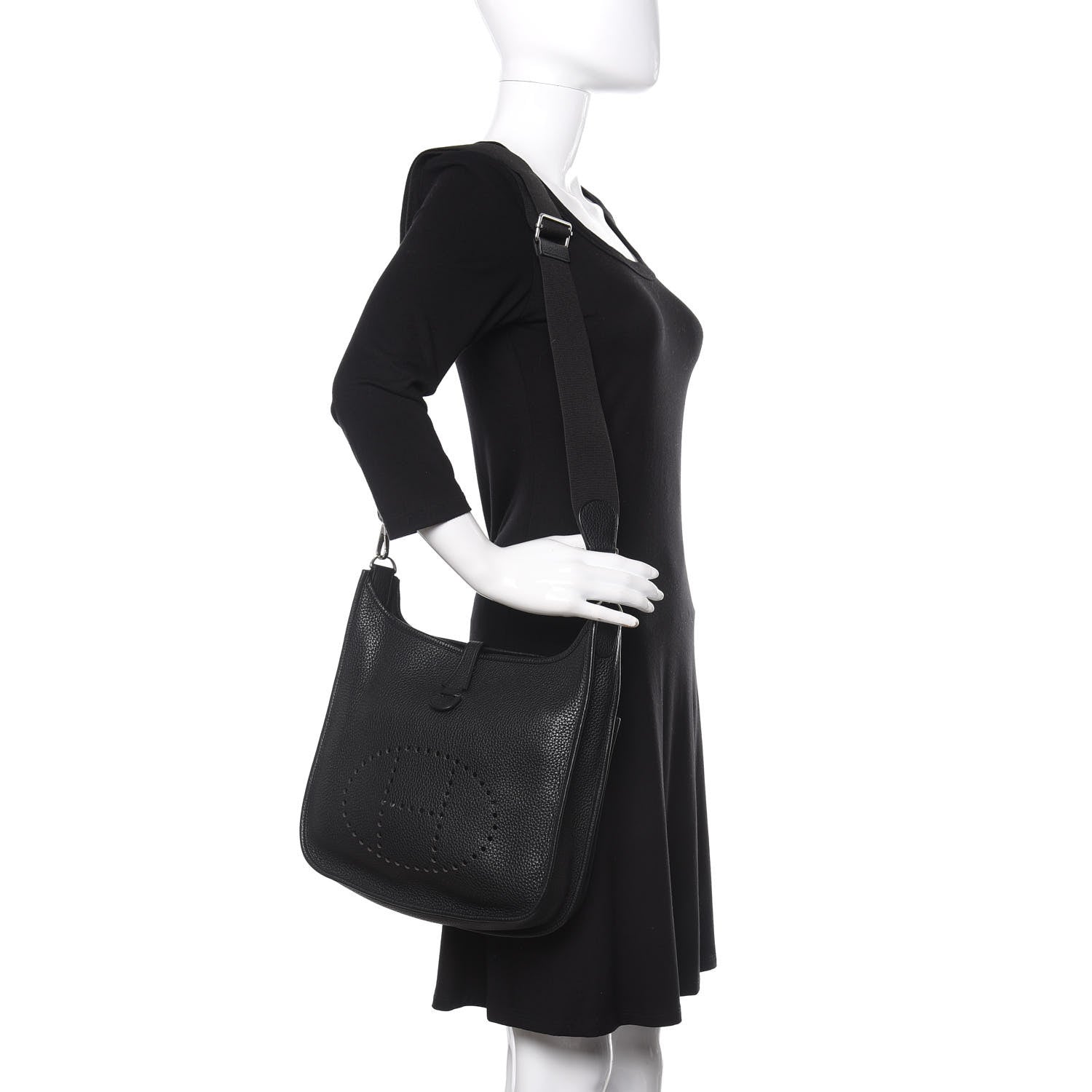 Hermes Taurillon Clemence Evelyne III PM Black 2 of 14