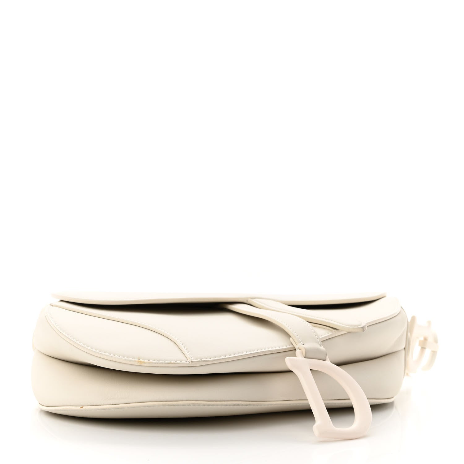 Christian Dior Ultra Matte Calfskin Saddle Bag Off White 4 of 10