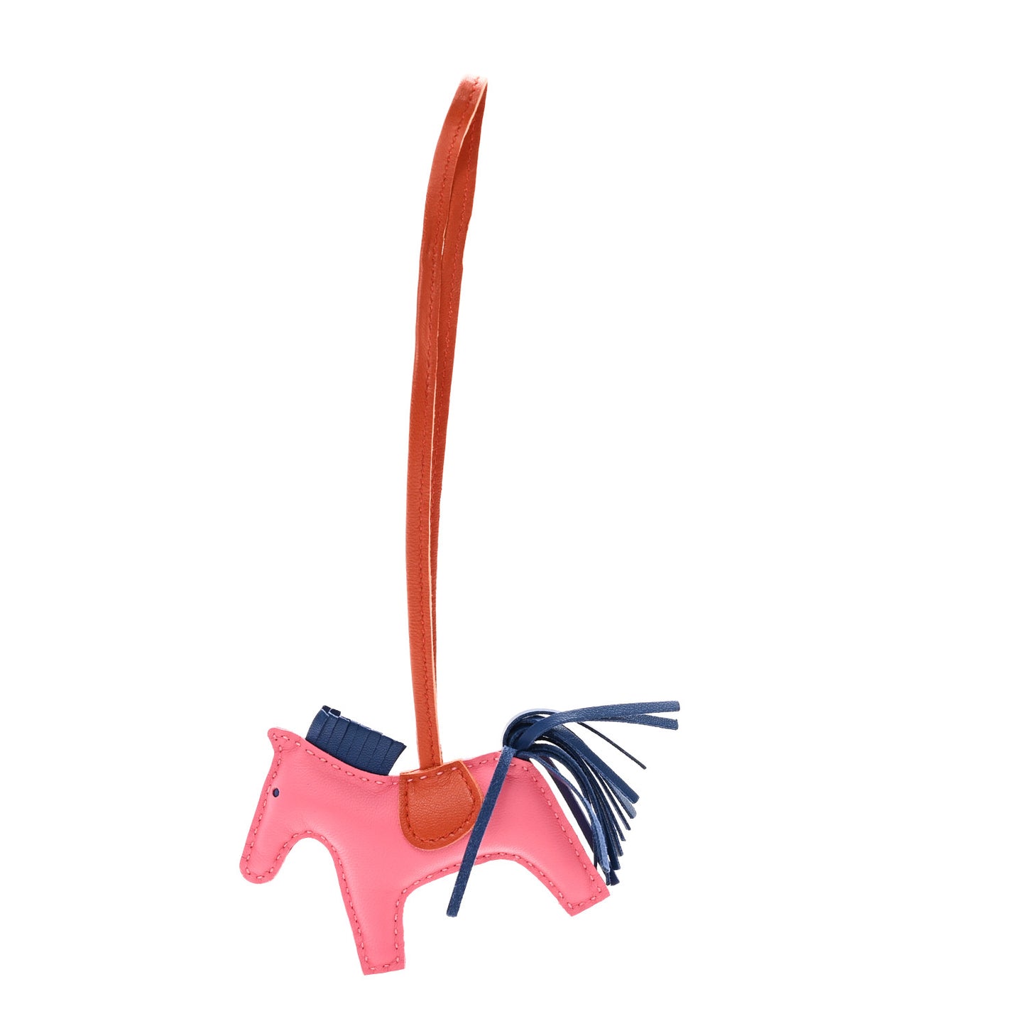 Milo Lambskin Grigri Rodeo Bag Charm PM Rose Azalee Cornaline Bleu De Malte