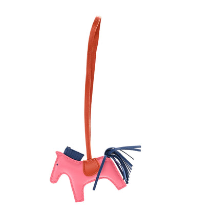 Hermes Milo Lambskin Grigri Rodeo Bag Charm PM Rose Azalee Cornaline Bleu De Malte 1 of 3