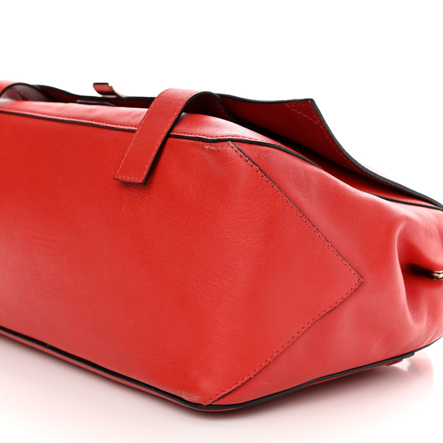 Calfskin Double Sided PS Courier Bag Red