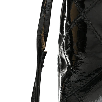 Chanel Patent Stitched Drawstring Shoulder Bag Black 13 of 15