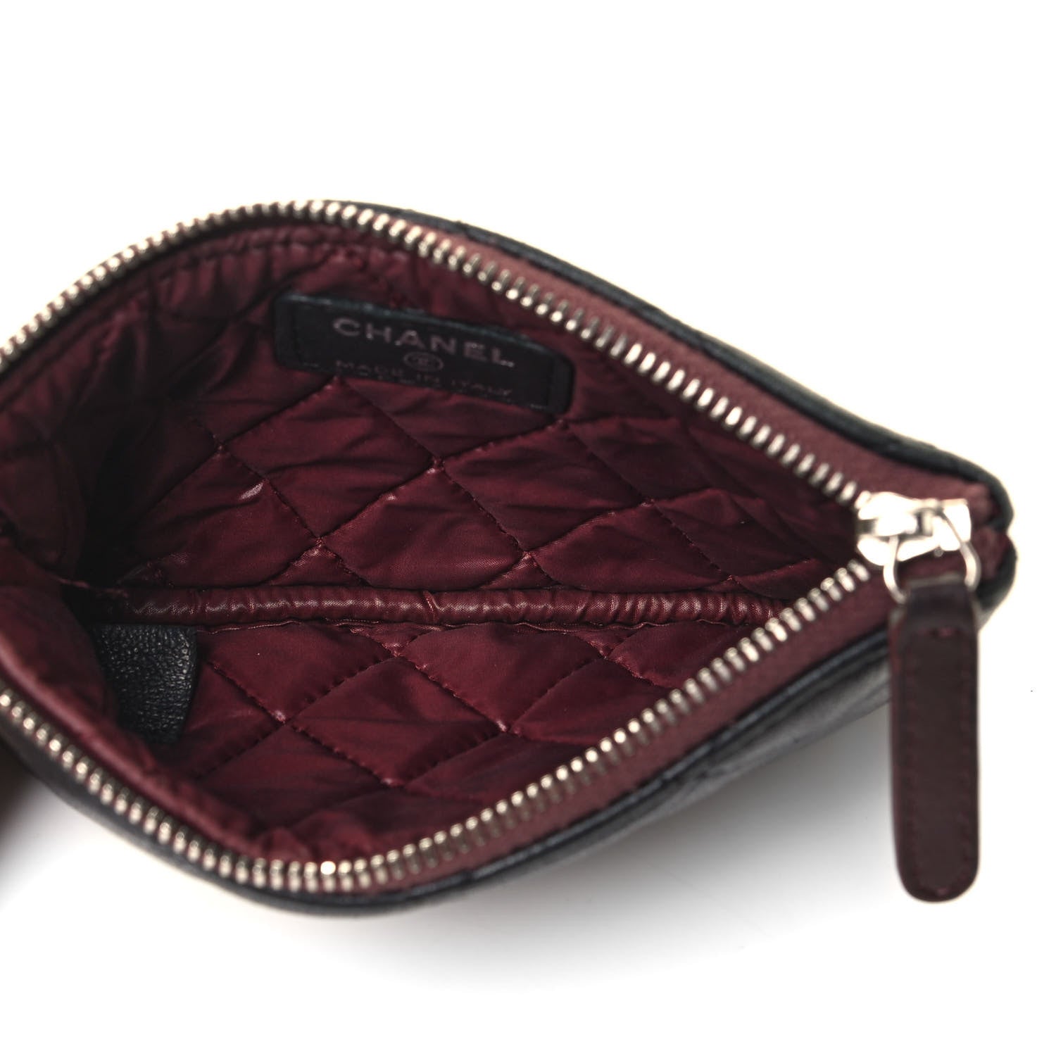 Chanel Lambskin Quilted Small Cosmetic Case Black 4 of 4