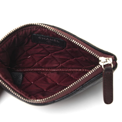 Chanel Lambskin Quilted Small Cosmetic Case Black 4 of 4