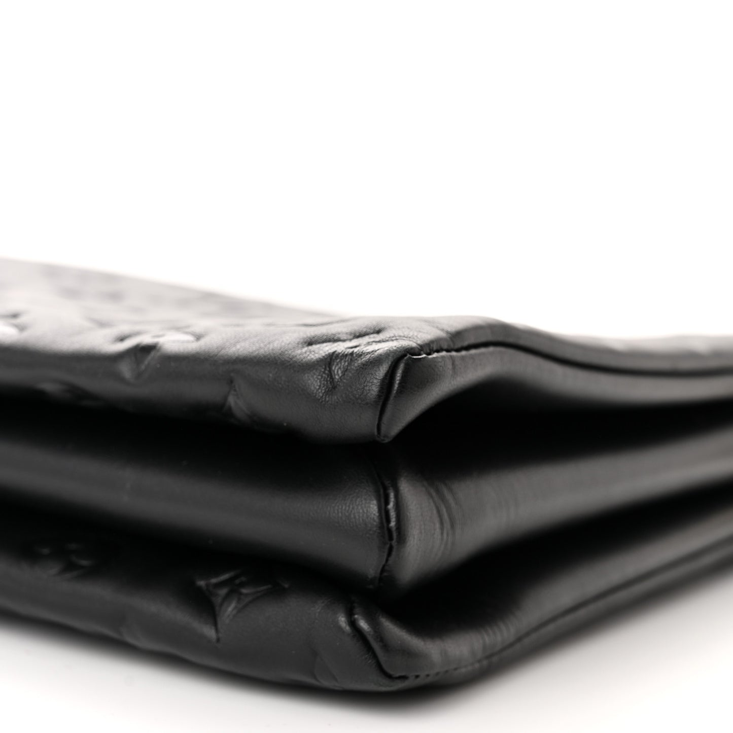 Lambskin Embossed Monogram Coussin MM Black