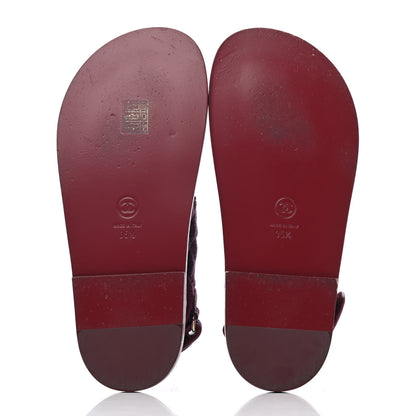 Chanel Velvet Velcro Dad Sandals 35.5 Pink 4 of 4