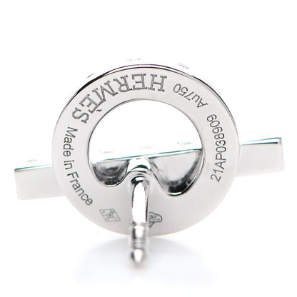 Hermes 18K White Gold Diamond Finesse Earrings 4 of 5