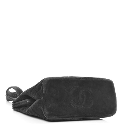 Chanel Velvet Quilted Shoulder Bag Black 4 of 17