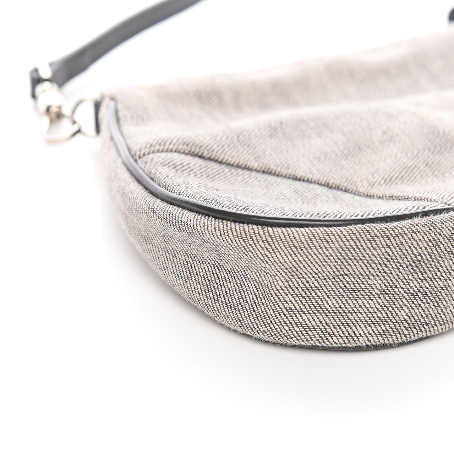Denim Mini Saddle Pochette Grey