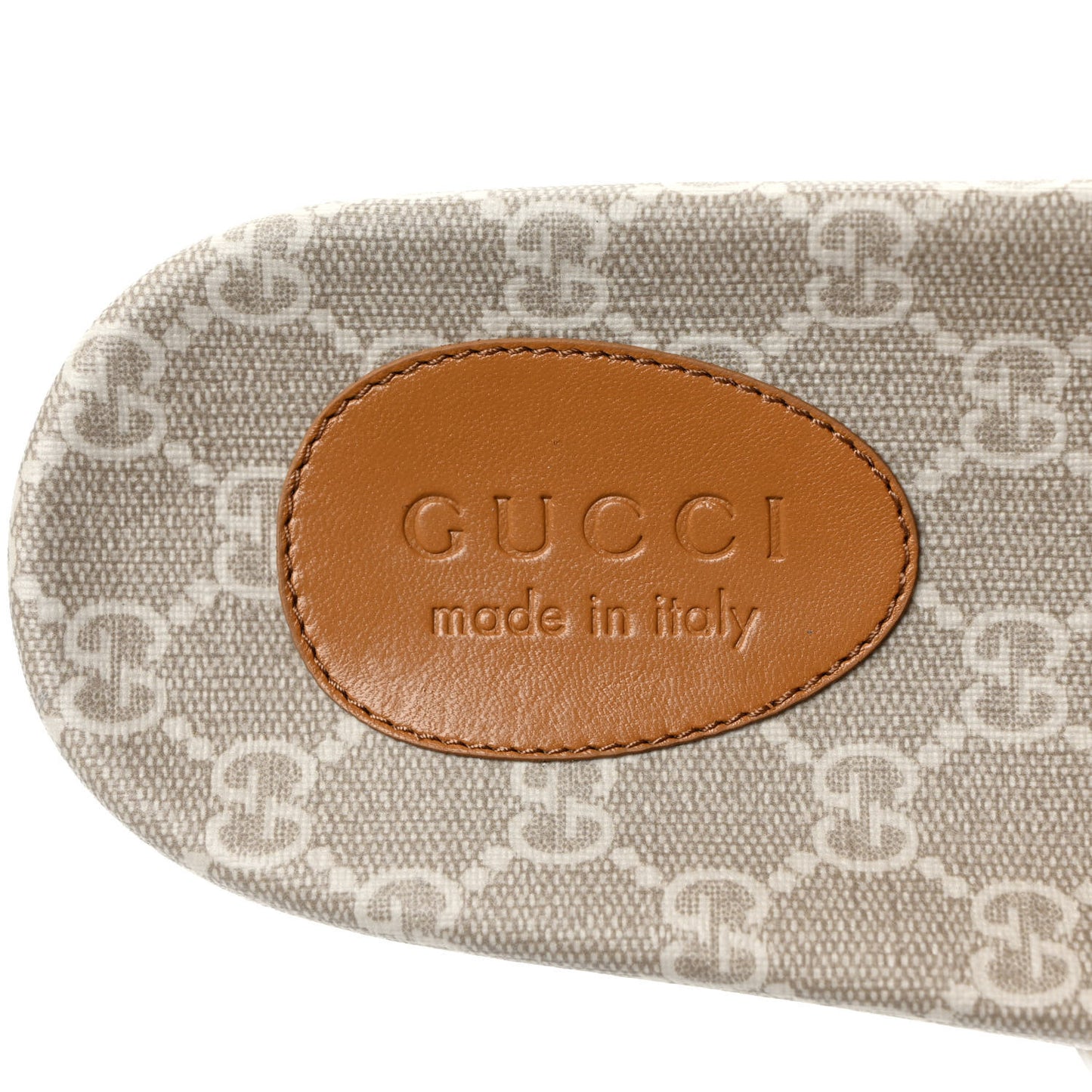 GG Supreme Monogram Demetra Mens Slide Sandals 10 White Mystic White