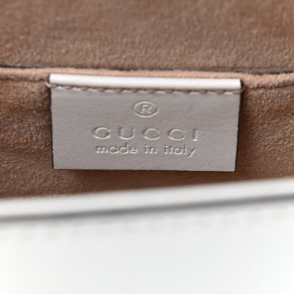 Gucci Calfskin Mini Sylvie Top Handle Bag White 8 of 11