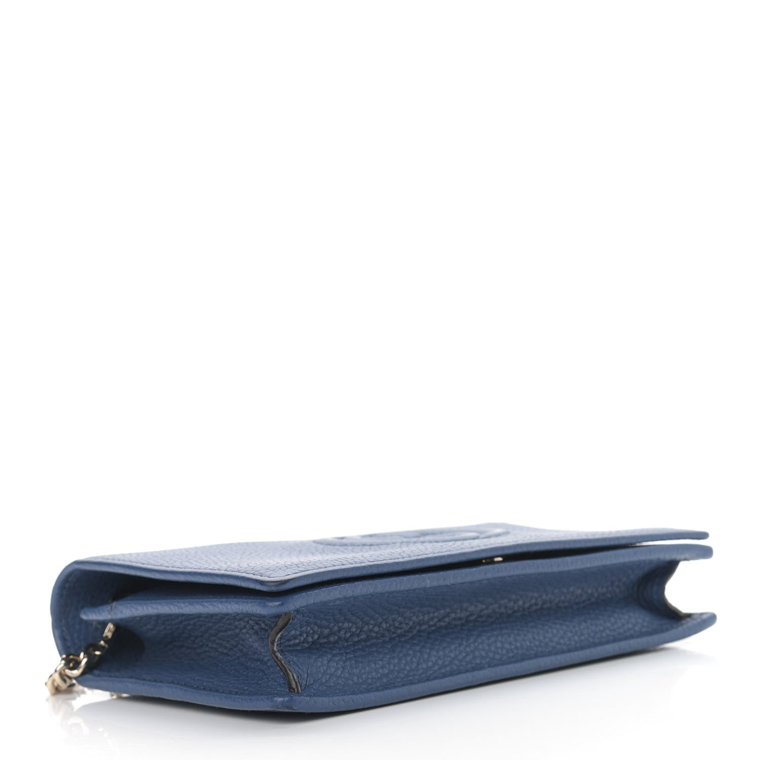 Gucci Pebbled Calfskin Soho Wallet on Chain Caspian 4 of 10