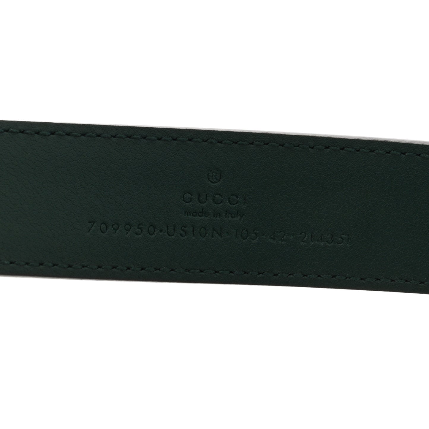 Ciny Lux Calfskin G Cube Memorable 25mm Belt 105 42 Vintage Green