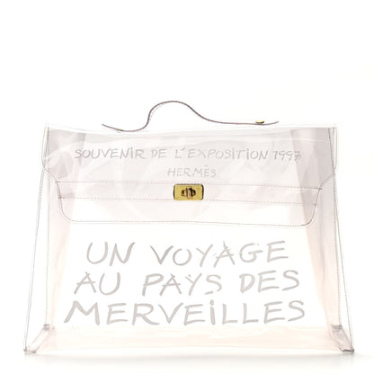 Hermes Vinyl Souvenir De L'Exposition Kelly Transparent 1 of 11