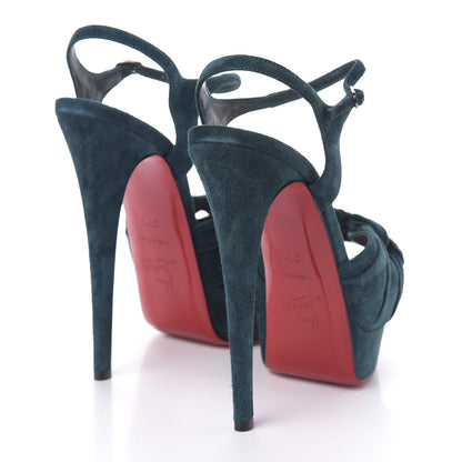 Christian Louboutin Veau Velours Ionescadiva 150 Pumps 37.5 Lagune 4 of 8