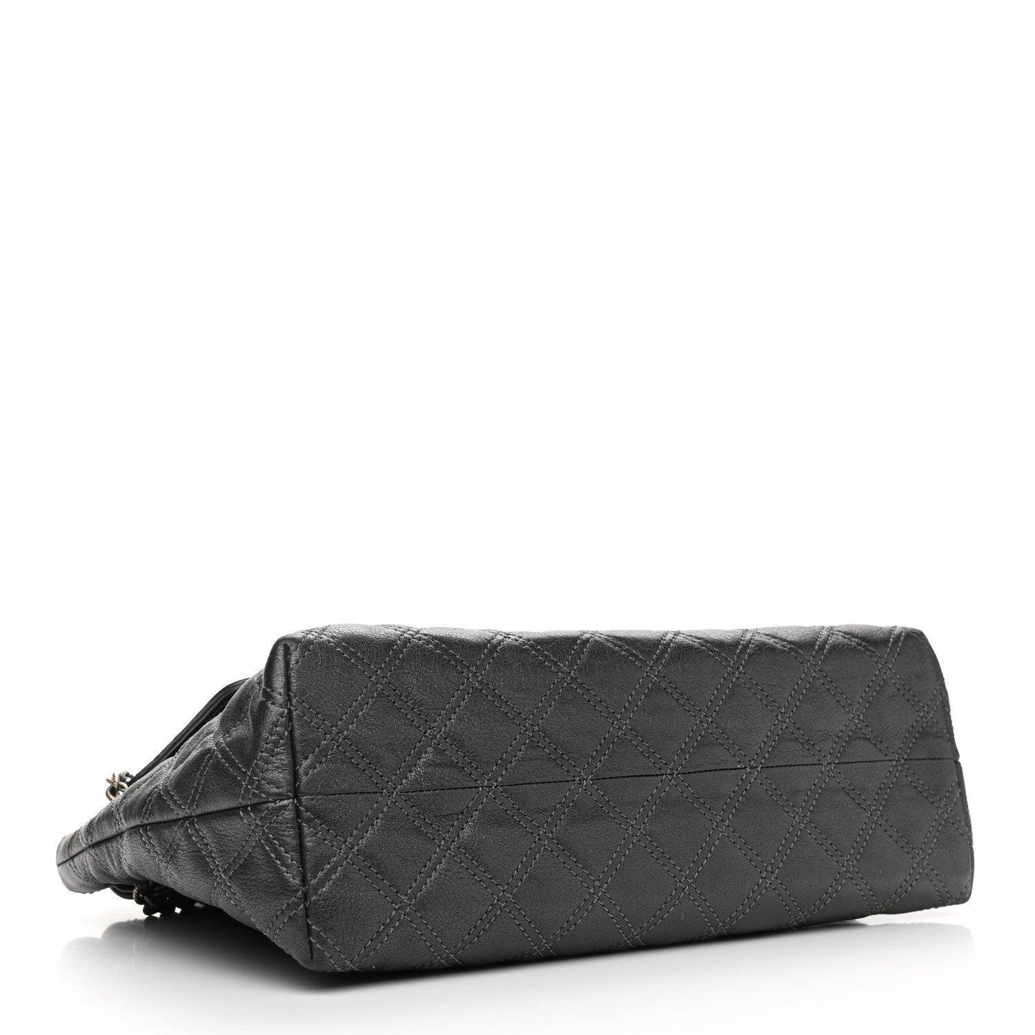 Marc Jacobs Lacquered Lambskin Baroque The XL Single Flap Pearl Anthracite 4 of 16