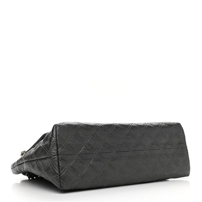 Marc Jacobs Lacquered Lambskin Baroque The XL Single Flap Pearl Anthracite 4 of 16