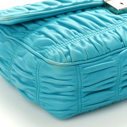 Prada Nappa Gaufre Medium Sound Flap Shoulder Bag Turchese 8 of 10