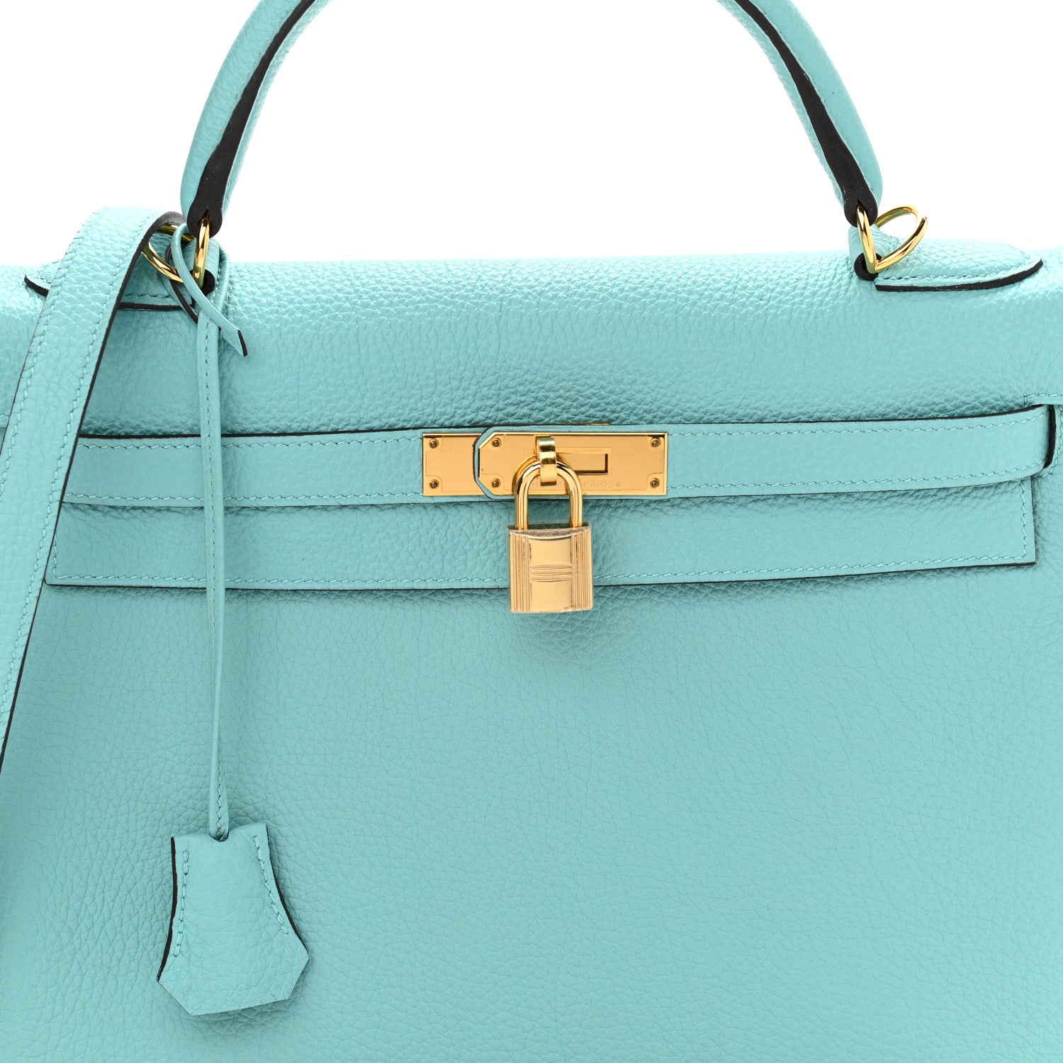 Hermes Togo Kelly Retourne 32 Bleu Atoll 10 of 15