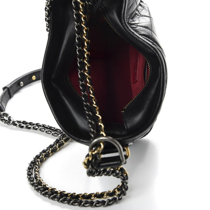 Chanel Aged Calfskin Quilted Small Gabrielle Hobo Black 5 of 10