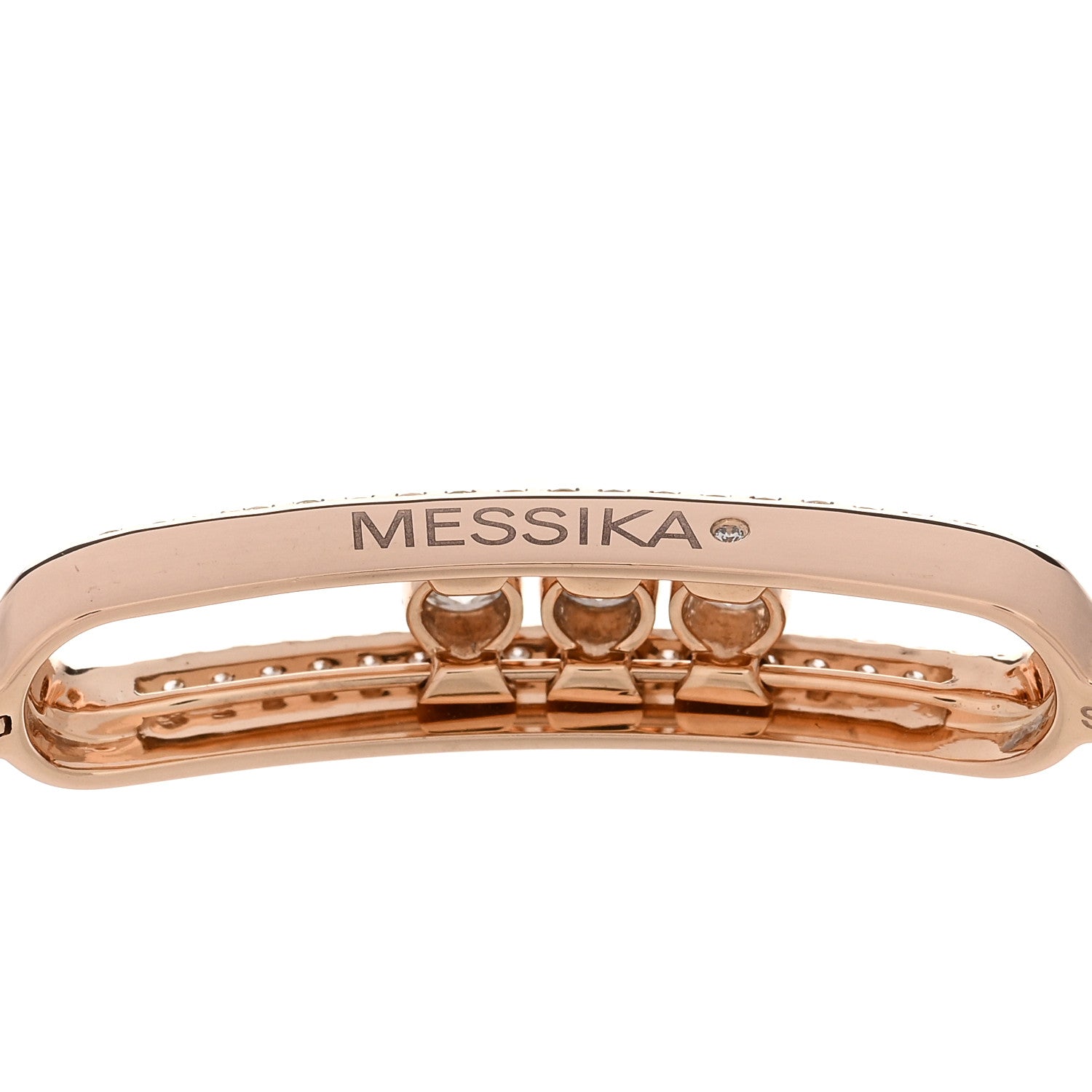Messika 18K Rose Gold Diamond Move Classic Pave Thin Bracelet 3 of 4
