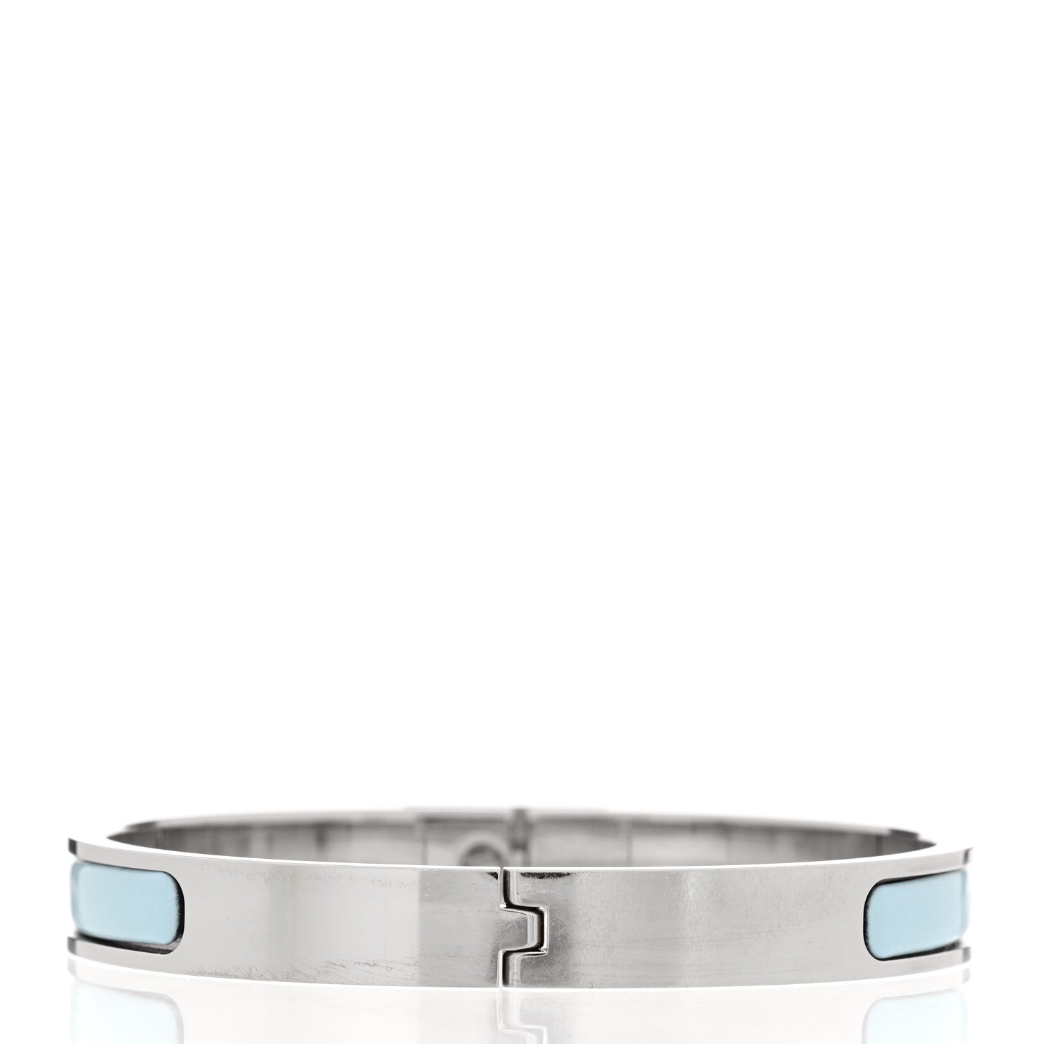 Hermes Enamel Mini Clic Kelly Bracelet GM Bleu Polaire 3 of 6